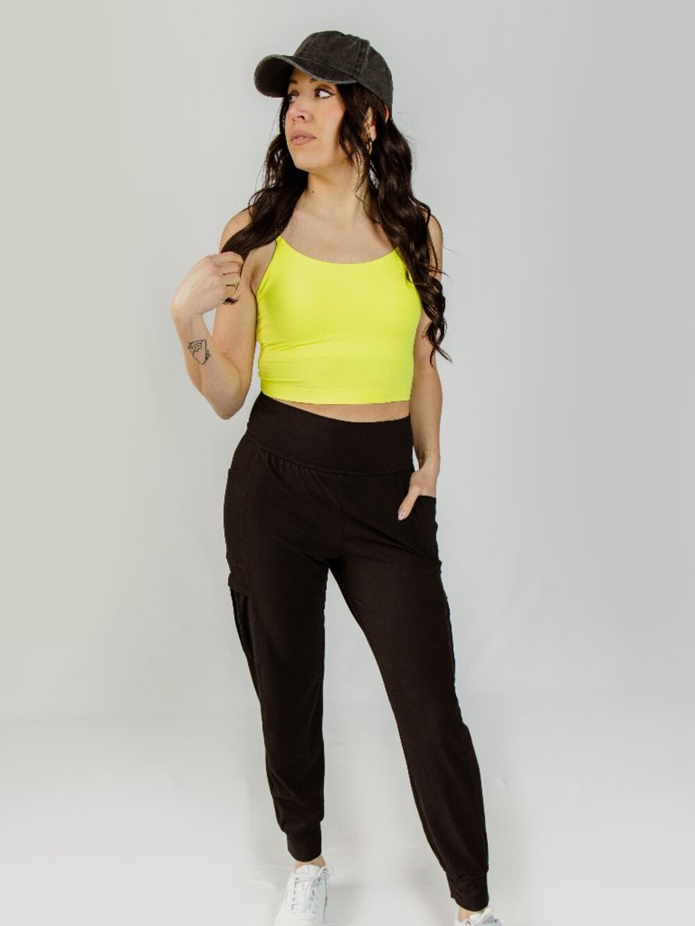 Stretch Crop Cami with Shelf Bra